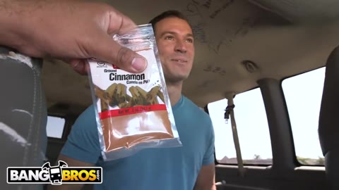 BANGBROS - Sean Lawless Cinnamon Challenge FAIL On The Bang Bus