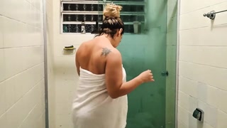 Stepson Hides in Closet to Watch His Hot Stepmom – She Finds Out and Fucks Him